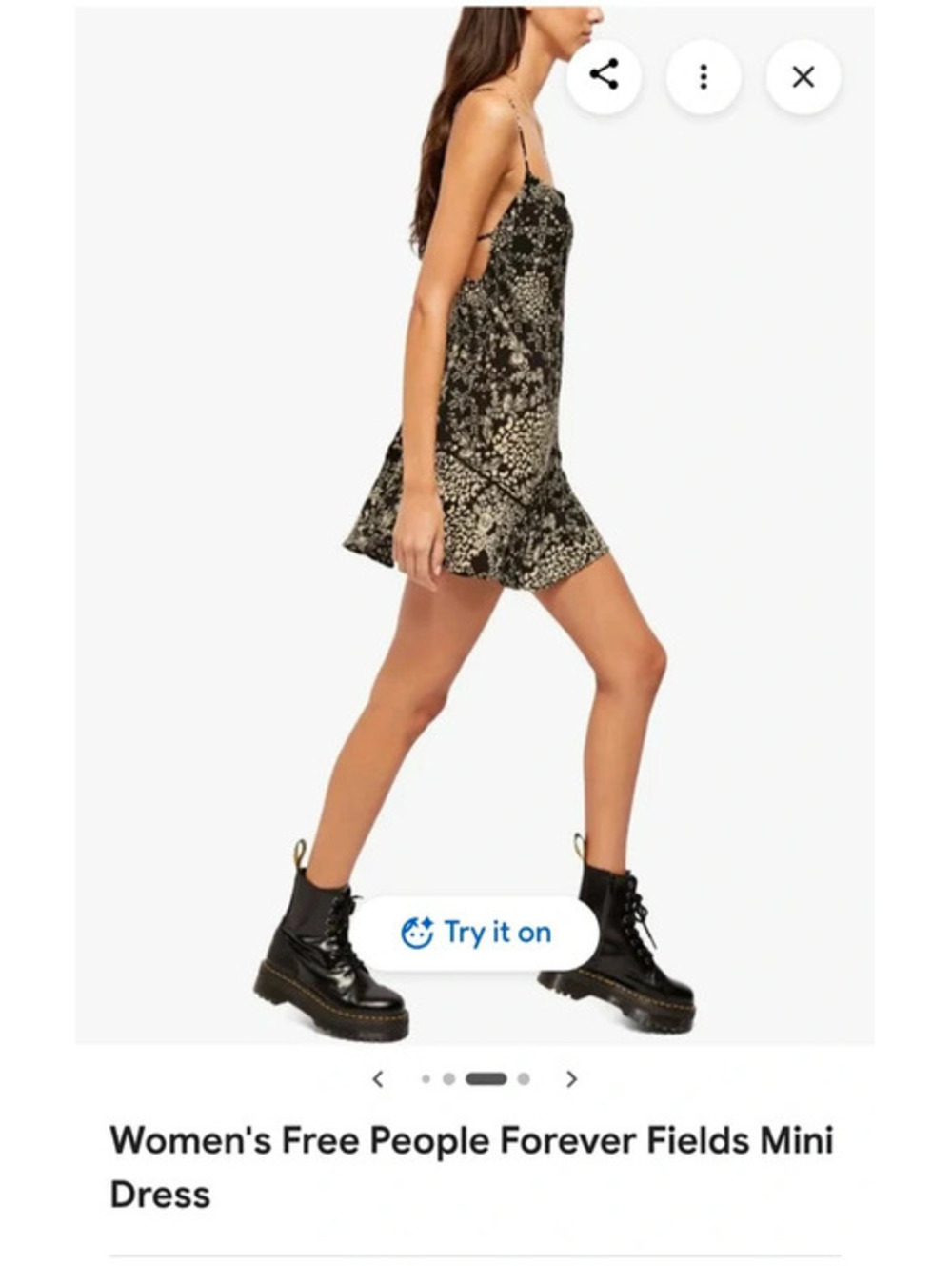 Free People Forever Fields Mini Dress size XS